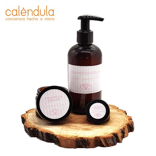 Etiqueta Cosmética Natural Blanca 12 Unidades Calendula