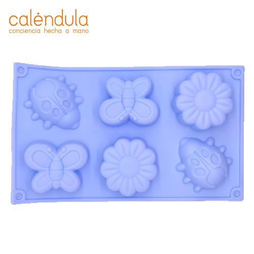 Molde Silicona 30 (Flor/chinita/mariposa)  