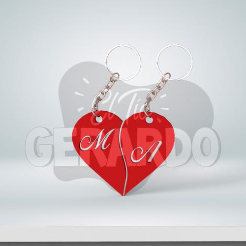 Llaveros Doble Corazón 