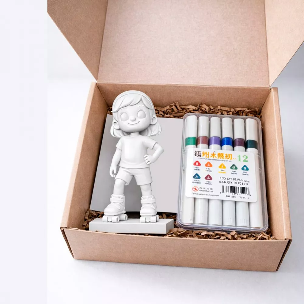 Kit Para Pintar Niña En Patines 