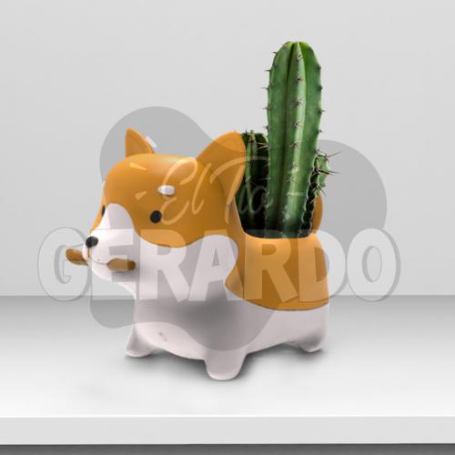 Macetero Shiba Inu 