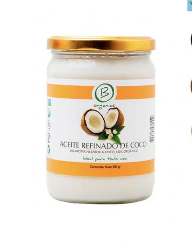 Aceite De Coco organico refinado 500ml Be Organics