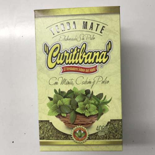 Yerba Mate (compesta) Menta Cedrón Pol 400g 