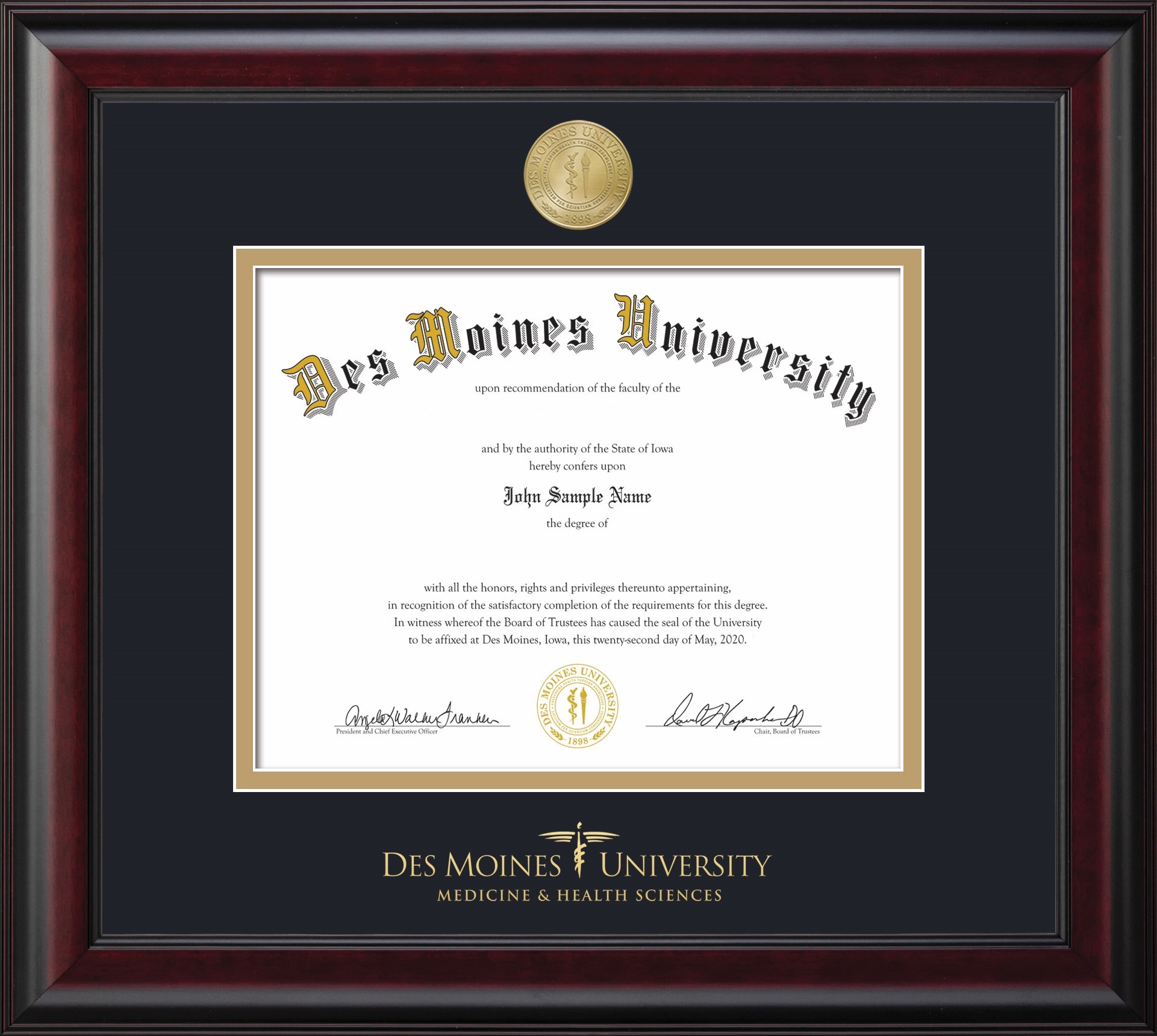 Campus Store Classic Doctorate Diploma Frame with Medallion