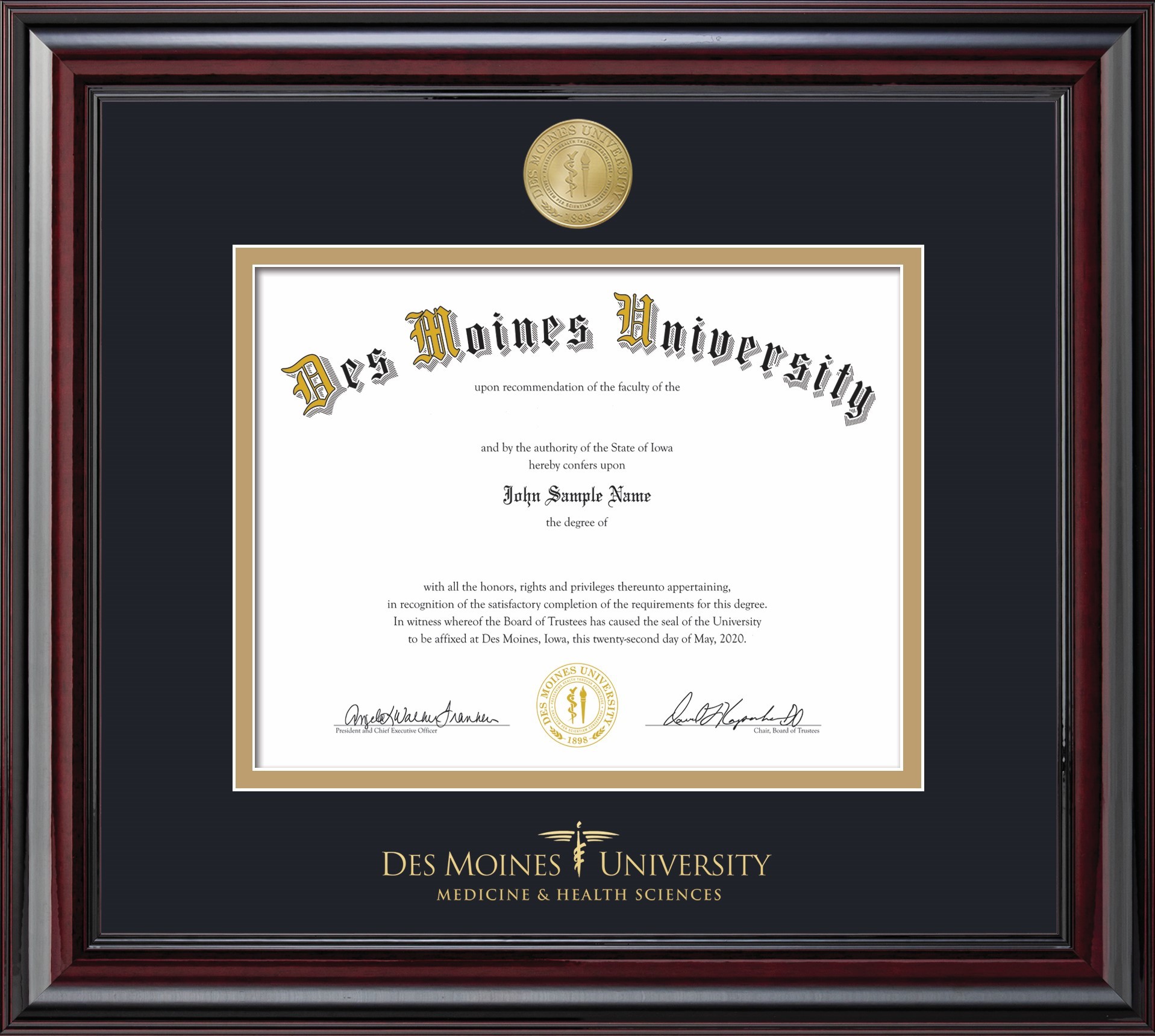 Campus Store Elite Doctorate Diploma Frame with Medallion