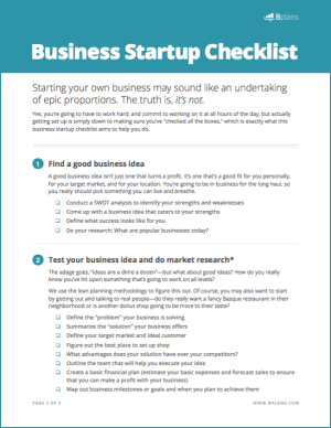 Business Startup Checklist – Free Download | Bplans