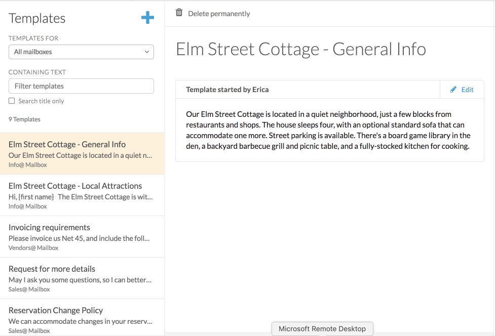 email templates in Outpost