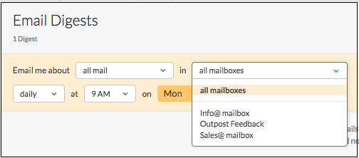 Outpost email digest