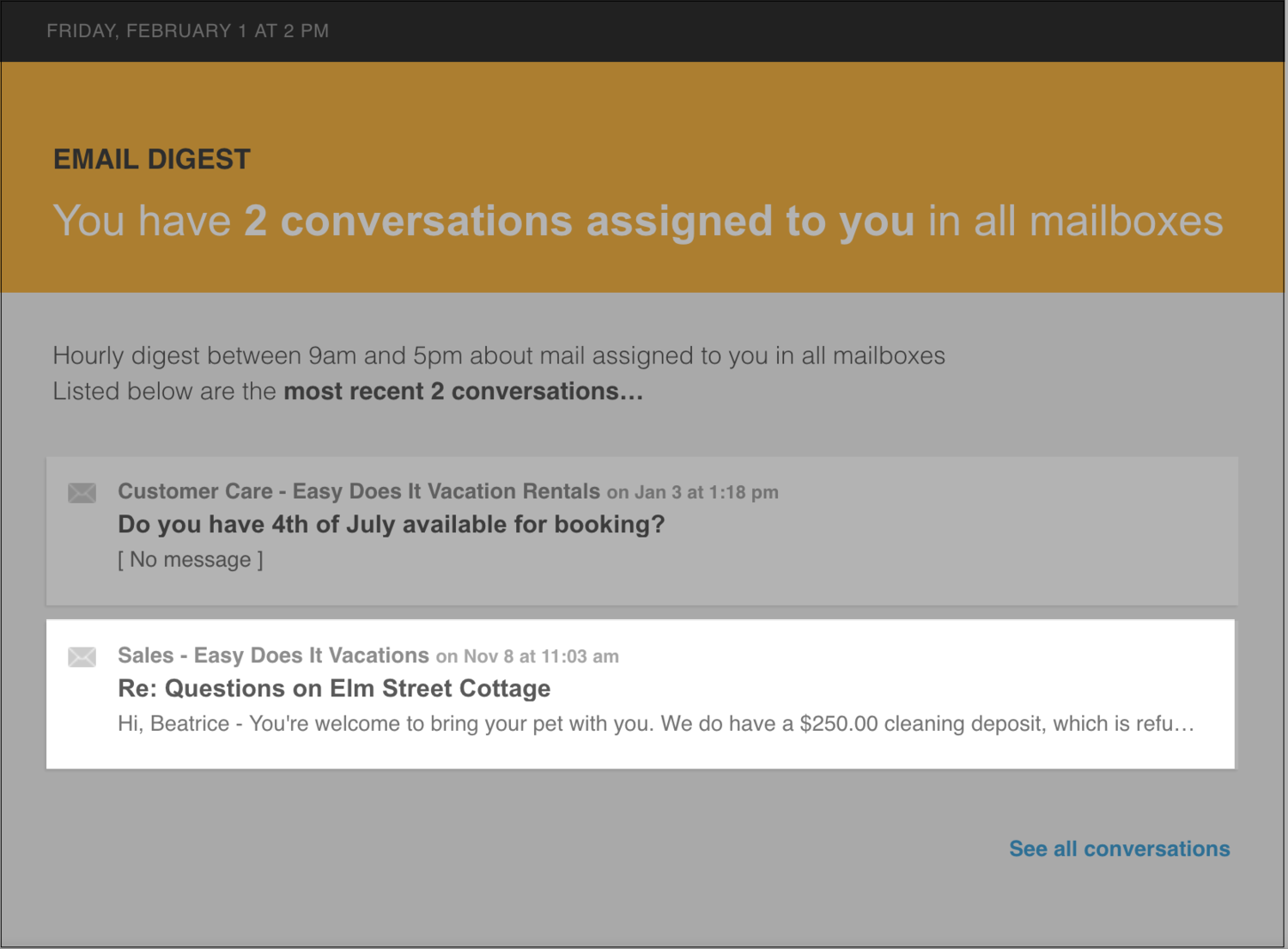 Outpost email digest sample