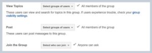 Adjust Topics and Join the Group settings to set up posts within the inbox and share it amongst your team.