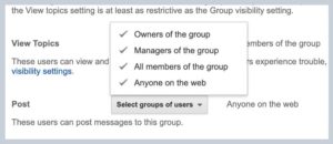 Important: You need to change the Post permissions if you want people outside of your business to be able to email you. Make sure to add “Anyone on the Web” as an option here.