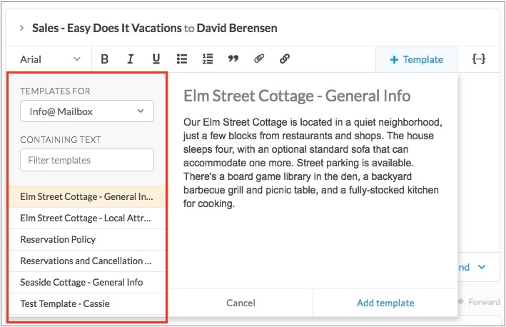 Save templates in Outpost for easy access.