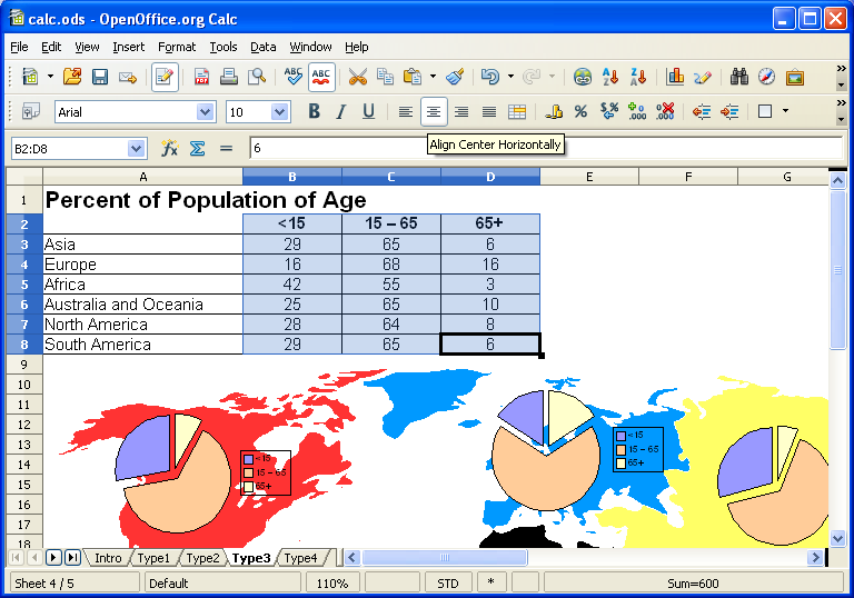 openoffice spreadsheet