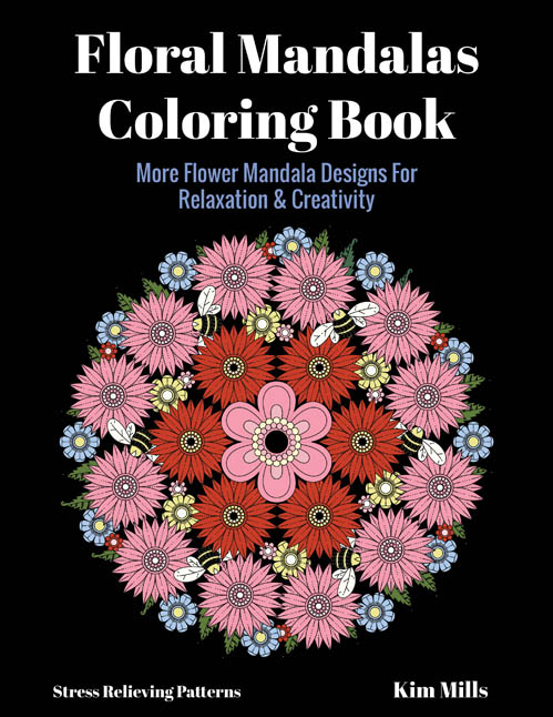 Floral Mandala Adult Coloring Book