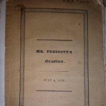 Booklet: Mr. Prescott's Oration