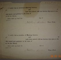 Certificate, Marriage