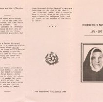 Reverend Mother Mary Guerin, 1876-1945 P1