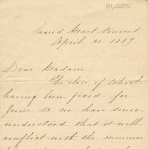 Letter to parent 1889 P1