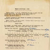 Summer Activities 1933