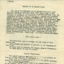 Academy of the Sacred Heart Terms and Regulations, n.d.