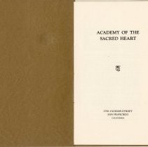 Information Booklet, Academy of the Sacred Heart, n.d. P2