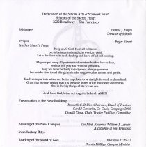 Dedication of Siboni Arts & Science Center Program P2