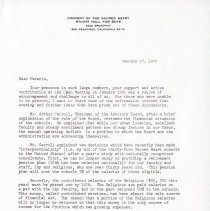 Letter to Parents - 19 January 1972 Board Meeting Summary