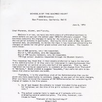 Request to parents, alumni and faculty for name changes P1