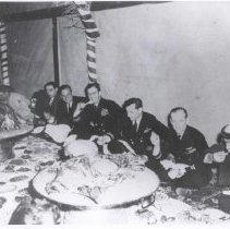 Officers at a meal