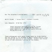 memo re photos by Clyde Clefto