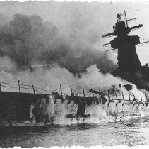 Admiral Graf Spee burning at River Plate