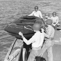 Scouts and Raiders with rubber boat