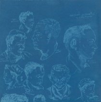 Sketches of members of UDT 12 by Jim Collins