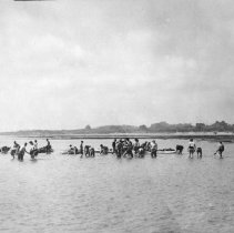 laying powder to blast a channel