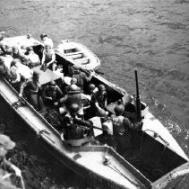 Sailors in a LCPR, March 29, 1946 Okinawa