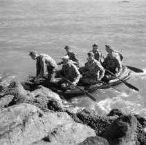 Scouts and Raiders in rubber raft