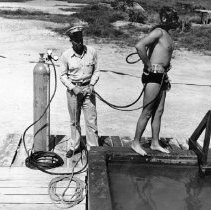 Diver with closed circut gear and mask