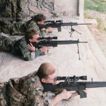 Italian SEALs train with 7.62 sniper rifles at Forte Muzzerone
