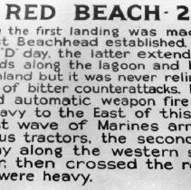 sign designating "Red Beach-2" at Normandy on D-Day