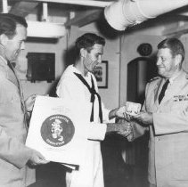 Jack B. Tomlinson receiving an award for Freddy the Frog