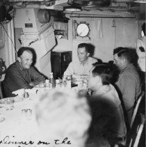 dinner aboard USS Diachenko