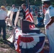 Early plaque presentation at the museum