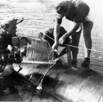 Members of UDT 18 prepare to blast Japanese sub