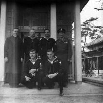 Series of small prints of Korean era frogmen in action.