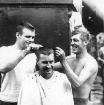 #5 Eiring gets shorn Hollandia May 1944