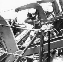 #15 Launching LCPR's from APD Dickerson Lingayen Jan. 9, 1945