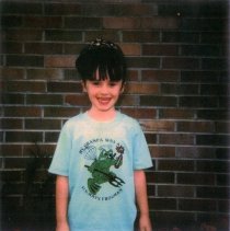 Charles Trautwein's granddaughter in Frogman shirt