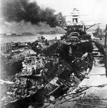 Wreckage at the naval Air Station.