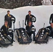 Navy Bobsled Team Postcard