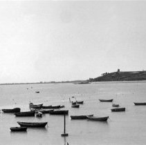 boats in a cove, France